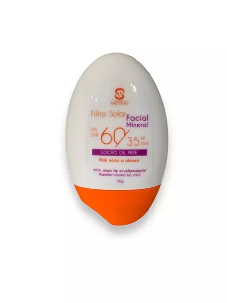 Filtro solar (Facial Mineral) FPS 60/35 FP/UVA - 50G Filtro solar (Facial Mineral) FPS 60/35 FP/UVA - 50G